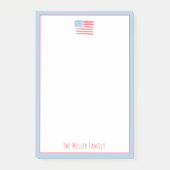Red, White and Blue Family Notepad Post-it Klebezettel (Vorderseite)