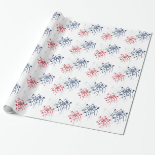Red White and Blue Fireworks 4. Juli Geschenkwrap Geschenkpapier