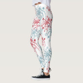 Red White and Blue Fireworks 4. Juli Leggings (Links)