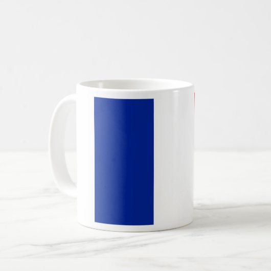 Red White and Blue Flag (Frankreich) Kaffeetasse (Vorderseite Links)