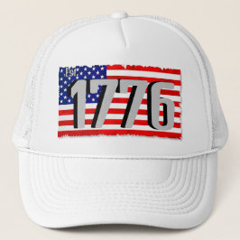 Red White and Blue Flag Trucker Hat Truckerkappe