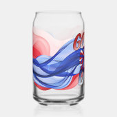 Red, White, and Blue football team colors Dosenglas (Vorderseite)