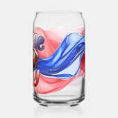 Red, White, and Blue football team colors Dosenglas (Rückseite)