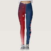 Red White and Blue Freedom Leggings (Vorderseite)