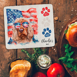 Red White and Blue Funny Cocker Spanel Hund Lecker Schneidebrett