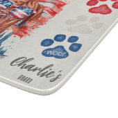 Red White and Blue Funny French Mastiff Hund Lecke Schneidebrett (Ecke)