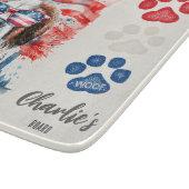 Red White and Blue Funny Funny Saint Bernard Dog L Schneidebrett (Ecke)