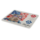 Red White and Blue Funny Funny Shar Pei Dog Lecker Schneidebrett (Ecke)