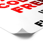 Red White and Blue Funny Poster (Ecke)