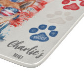Red White and Blue Funny Shiba Inu Hunde Leckerei Schneidebrett (Ecke)