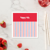 "Red, White and Blue Gappy 4th" Cocktail Napkins Serviette (Beispiel)