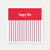 "Red, White and Blue Gappy 4th" Cocktail Napkins Serviette (Vorderseite)