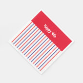 "Red, White and Blue Gappy 4th" Mittagessen Serviette (Ecke)