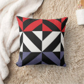 Red White and Blue Geometric ZigZag Kissen (Decke)