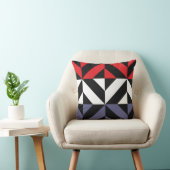 Red White and Blue Geometric ZigZag Kissen (Stuhl )
