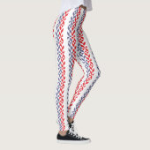 Red White and Blue Geometric ZigZag Leggings (Rechts)
