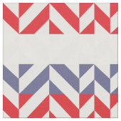 Red White and Blue Geometric ZigZag Stoff (Nahaufnahme)