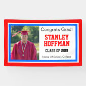 Red White and Blue Grad One Foto Banner (Horizontal)