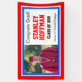 Red White and Blue Grad One Foto Banner (Vertikal)
