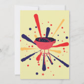 Red White and Blue GRILLEN Feuerwerk 4. Juli Party Einladung (Rückseite)