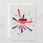 Red White and Blue GRILLEN Feuerwerk 4. Juli Party Einladung (Rückseite)