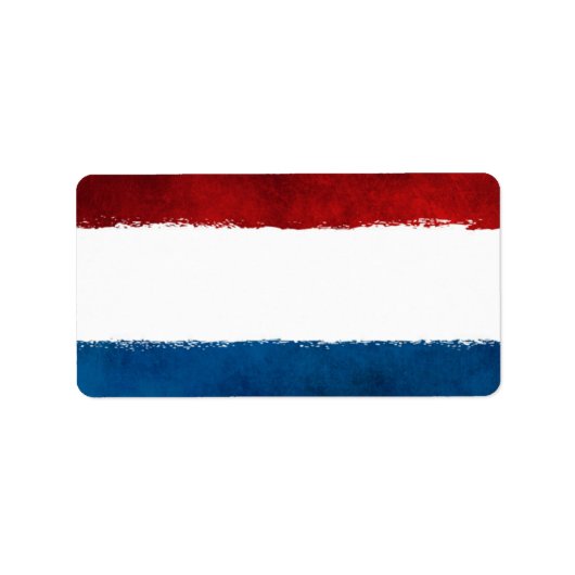 Red White and Blue Grunge Address Labels Adressaufkleber (Vorne)