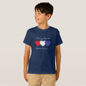 Red White and Blue Hearts T-Shirt (Vorne ganz)