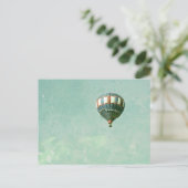 Red White and Blue Hot Air Ballon Postkarte (Stehend Vorderseite)