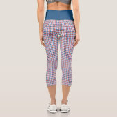 Red White and Blue Hounds Zahn Yoga 4. Juli Capri Leggings (Rückseite)
