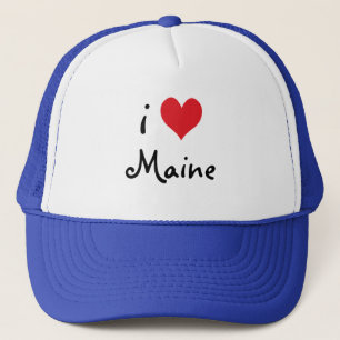 Red White and Blue I Liebe Maine Truckerkappe