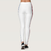 Red White and Blue Maze African Mud Cloud Leggings (Rückseite)