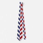 Red White and Blue Men's Neck Tie Krawatte (Vorderseite)