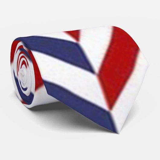 Red White and Blue Men's Neck Tie Krawatte (Gerollt)