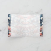 Red White and Blue Monogram Note Card (Innenseite)