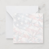 Red White and Blue Monogram Note Card Mitteilungskarte (Rückseite)