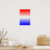 Red White and Blue Ombre Poster (Küche)