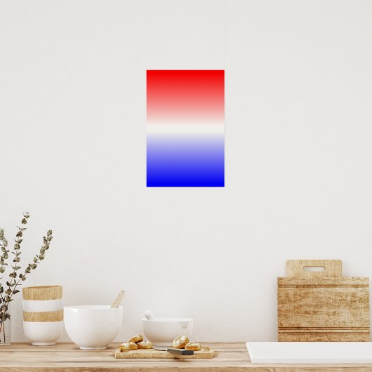 Red White and Blue Ombre Poster (Küche)