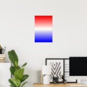 Red White and Blue Ombre Poster (Heimbüro)