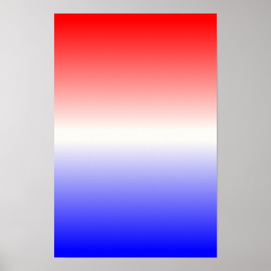 Red White and Blue Ombre Poster (Vorne)