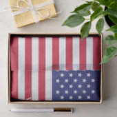 Red White and Blue Patriotic American Flag Seidenpapier (Geschenk)