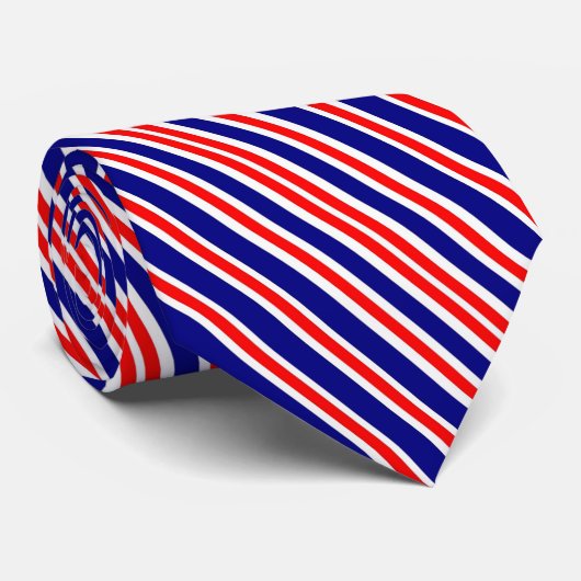 Red White and Blue Patriotic American Neck Tie Krawatte (Gerollt)