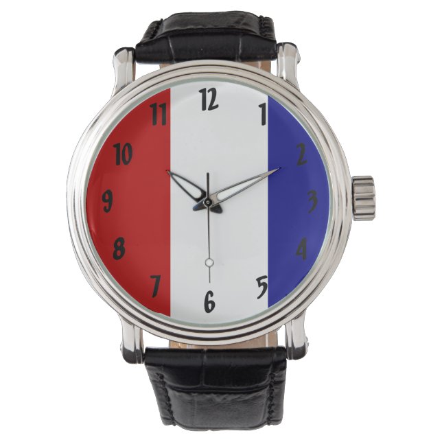 Red White and Blue Patriotic Armbanduhr (Vorderseite)