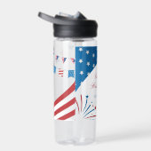Red White and Blue Patriotic Brautparty Trinkflasche (Rechts)