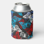 Red White and Blue Patriotic Butterfly Pattern Dosenkühler (Kanne Rückseite)