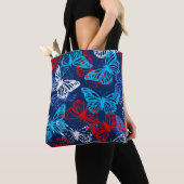Red White and Blue Patriotic Butterfly Pattern Tasche (Von Nahem)
