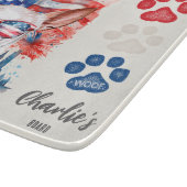Red White and Blue Patriotic Chihuahua Dog Leckere Schneidebrett (Ecke)