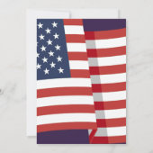 Red White and Blue Patriotic Feuerwerk 4. Juli Einladung (Rückseite)