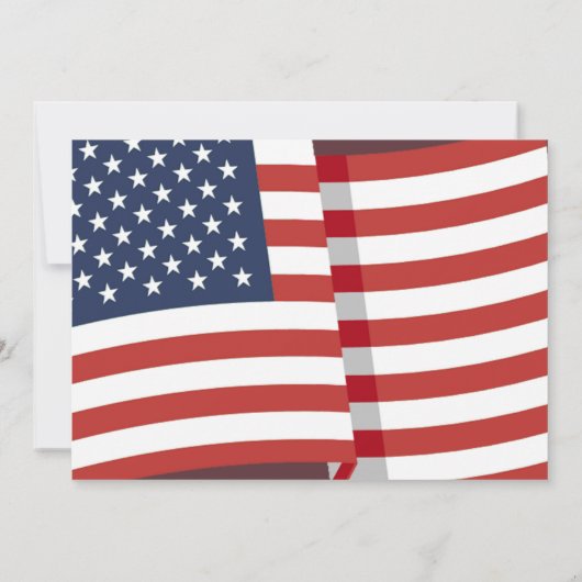 Red White and Blue Patriotic Feuerwerk 4. Juli Einladung (Rückseite)