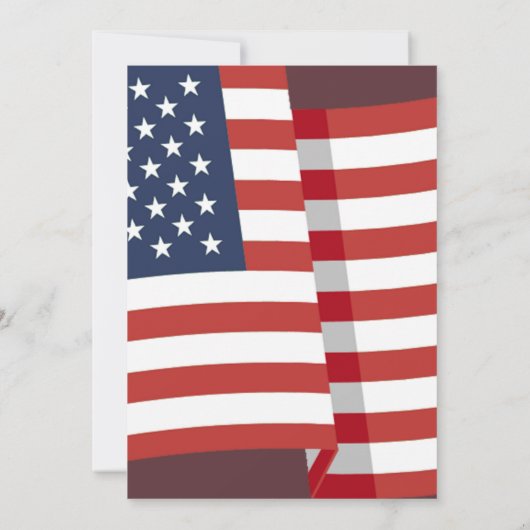 Red White and Blue Patriotic Feuerwerk 4. Juli Einladung (Rückseite)