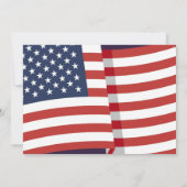 Red White and Blue Patriotic Feuerwerk 4. Juli Einladung (Rückseite)
